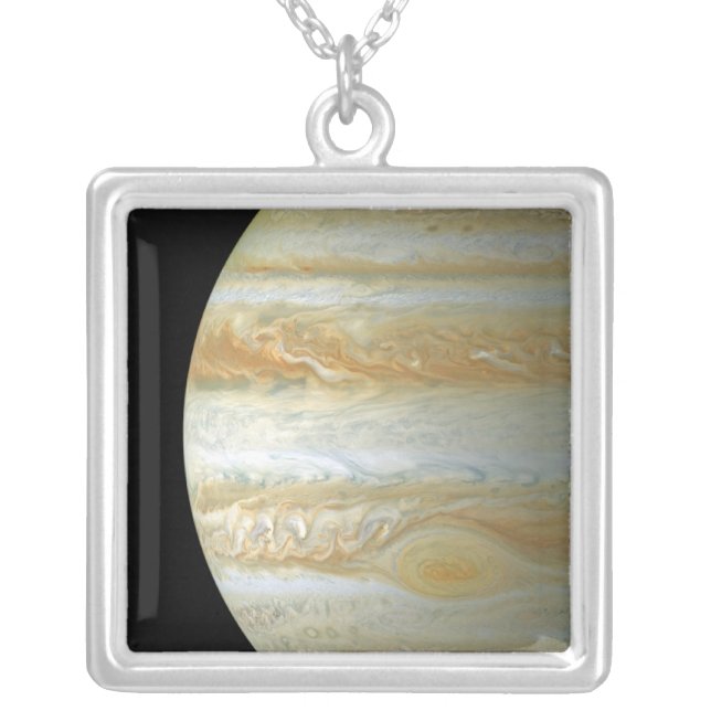 Jupiter Hemisphere at Emporio Moffa Silver Plated Necklace (Front)