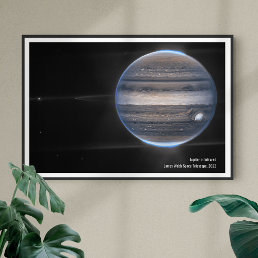 Jupiter in Infrared, James Webb Space Telescope Poster