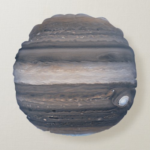 Jupiter in Infrared James Webb Space Telescope Round Pillow