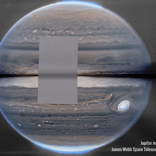 Jupiter in Infrared James Webb Space Telescope Tissue Paper