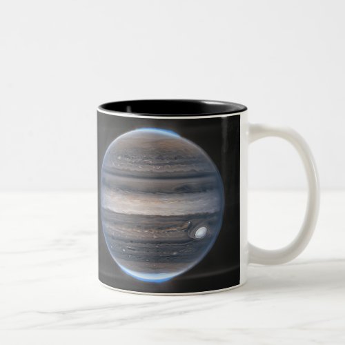 Jupiter in Infrared James Webb Space Telescope Two_Tone Coffee Mug