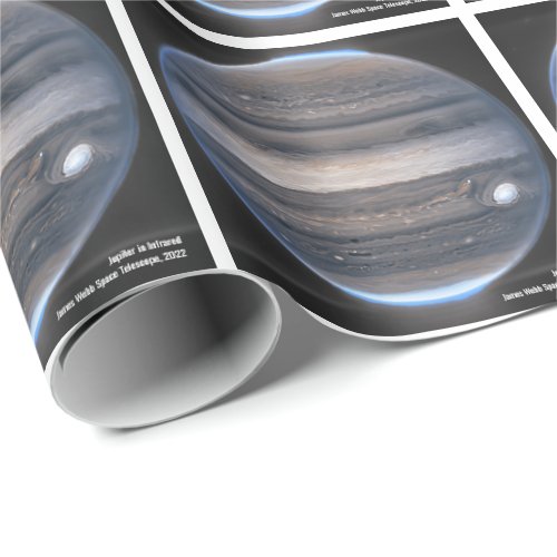 Jupiter in Infrared James Webb Space Telescope Wrapping Paper