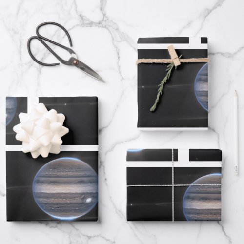 Jupiter in Infrared James Webb Space Telescope Wrapping Paper Sheets