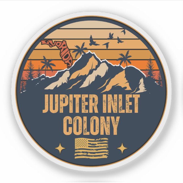 Jupiter Inlet Colony, Florida  Sticker (Front)