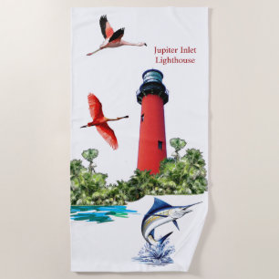 Jupiter Inlet Lighthouse Beach Towel
