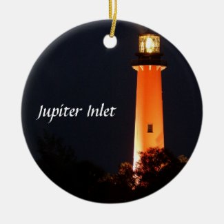 Jupiter Inlet Lighthouse Ceramic Ornament