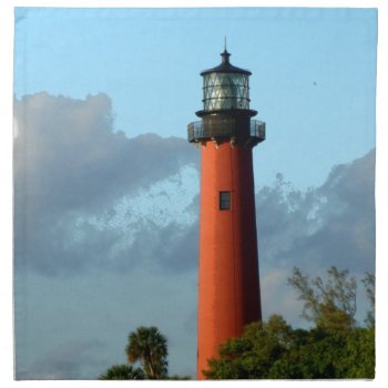 Jupiter Inlet Lighthouse Cloth Napkin by lighthouseenthusiast at Zazzle