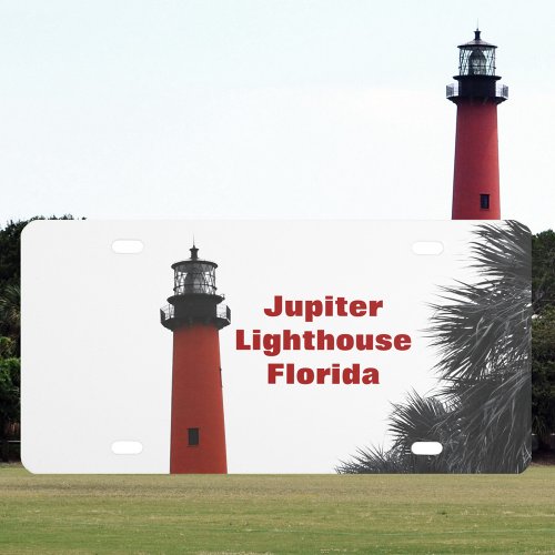 Jupiter Inlet Lighthouse Florida Photographic License Plate