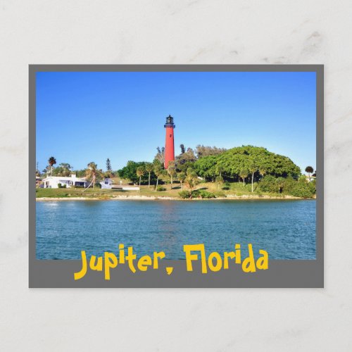 Jupiter Inlet Lighthouse in Jupiter Florida Postcard