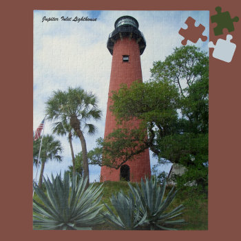 Jupiter Inlet Lighthouse & Museum Jupiter Florida Jigsaw Puzzle by Sozo4all at Zazzle