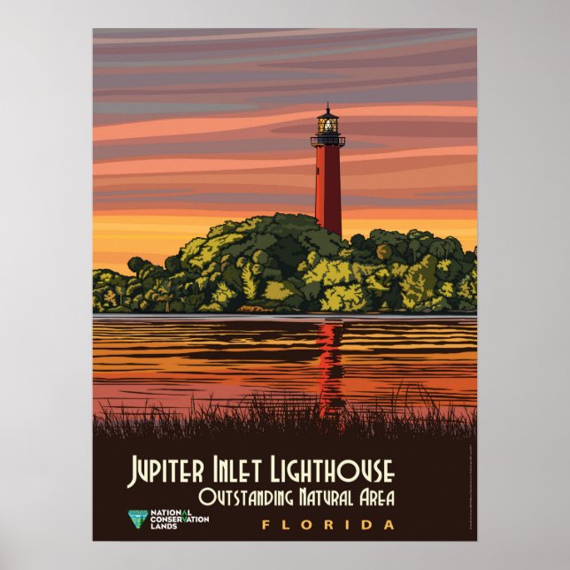 Jupiter Inlet Lighthouse Poster (Front)