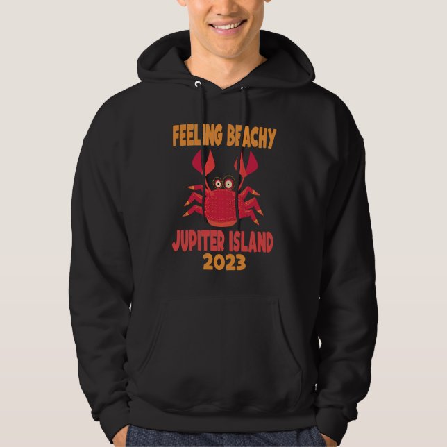 Jupiter Island Vacation Summer Quote Hoodie (Front)