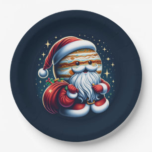 Jupiter Jolly Old St. Nick Santa Claus Astrology Paper Plates