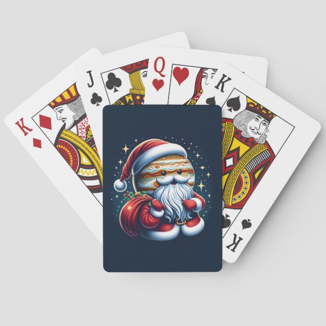 Jupiter Jolly Old St. Nick Santa Claus Astrology Poker Cards (Back)