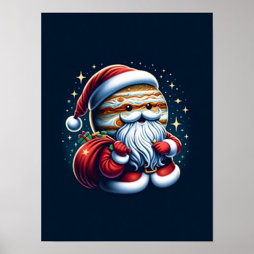 Jupiter Jolly Old St Nick Santa Claus Astrology Poster