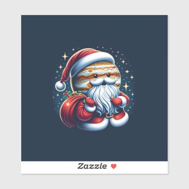 Jupiter Jolly Old St. Nick Santa Claus Astrology Sticker (Sheet)