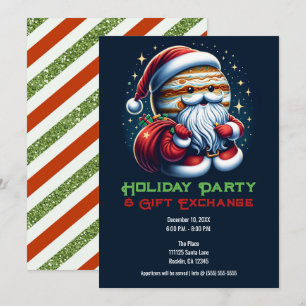 Jupiter Jolly Old St. Nick Santa Claus Holiday Invitation