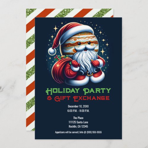 Jupiter Jolly Old St Nick Santa Claus Holiday Invitation
