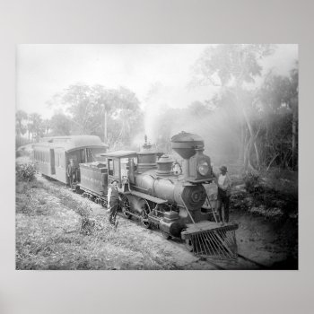 Jupiter & Lake Worth Railroad  1897. Vintage Photo Poster by HistoryPhoto at Zazzle