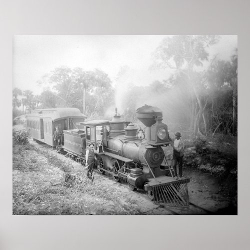 Jupiter  Lake Worth Railroad 1897 Vintage Photo Poster