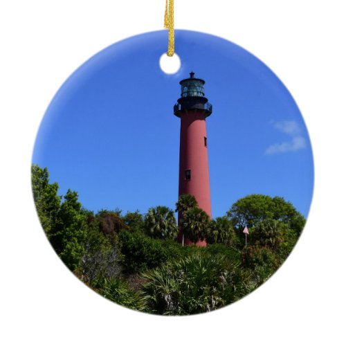 Jupiter Lighthouse as a  Ceramic Ornament