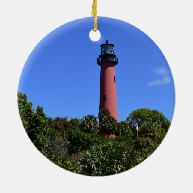 Jupiter Lighthouse as a  Ceramic Ornament (Back)