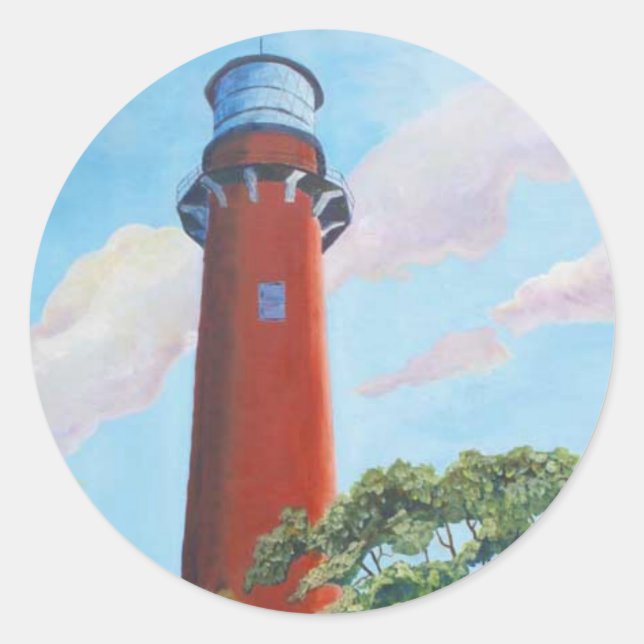 Jupiter Lighthouse Classic Round Sticker (Front)