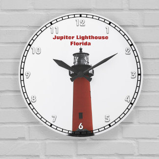 Jupiter Lighthouse Florida Red Black and White