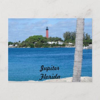 Jupiter Lighthouse From Dubois Park Postcard by lighthouseenthusiast at Zazzle