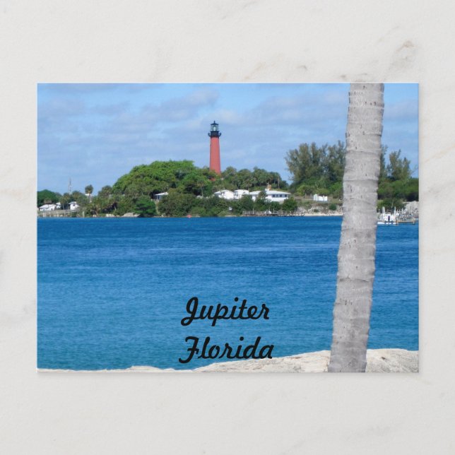 Jupiter Lighthouse from DuBois Park Postcard (Front)