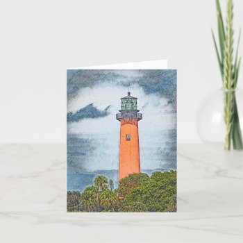 Jupiter Lighthouse Thank You Card by lighthouseenthusiast at Zazzle