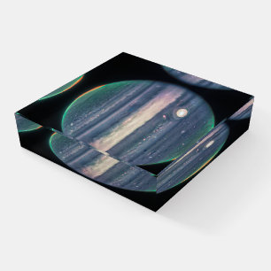 Jupiter Neon Glows   NIRCam   JWST Paperweight