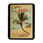 Jupiter Palm Tree Vintage Travel Magnet at Zazzle