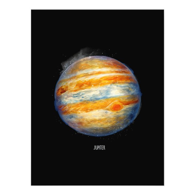 Jupiter Planet Artwork – Cosmic Space Illustration Photo Print (Front)