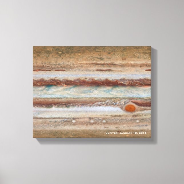 Jupiter Red Spot Close-Up Photograph Canvas Print (Front)