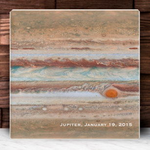 Jupiter Red Spot Close-Up Photograph Glass Coaster