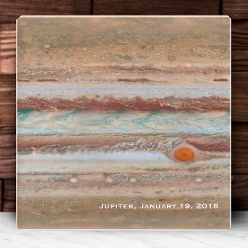 Jupiter Red Spot Close_Up Photograph Glass Coaster