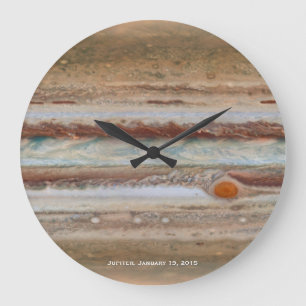Jupiter Red Spot Close-Up Photograph Large Clock