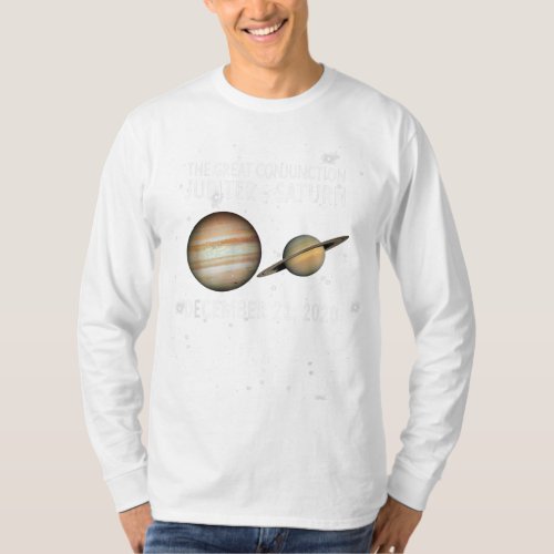 Jupiter  Saturn Great Conjunction 2020 Astronomy  T_Shirt
