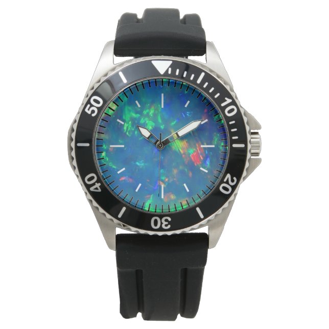 Jupiter Sea Blue Fire Opal Dial Watch (Front)