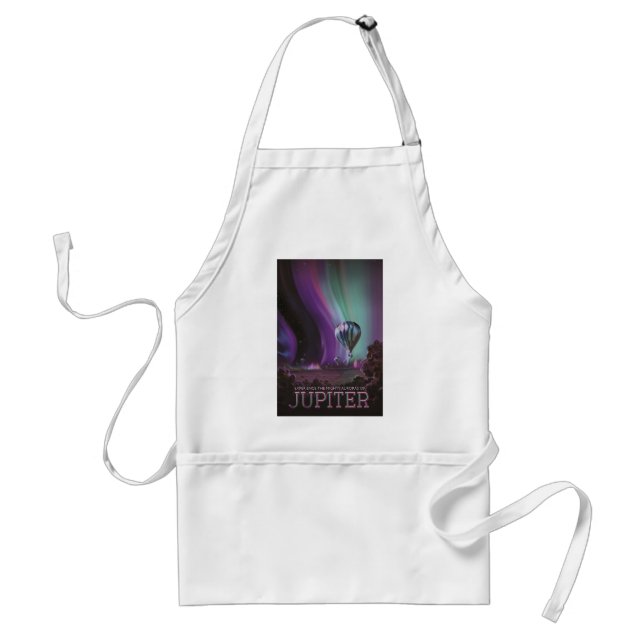 Jupiter Travel by Hot Air Balloon Bighty Auroras Adult Apron (Front)