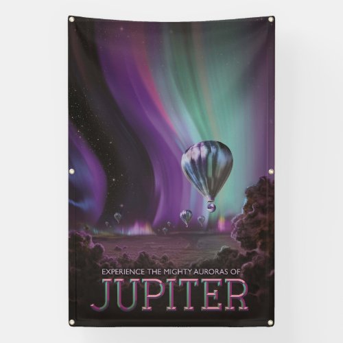 Jupiter Travel by Hot Air Balloon Bighty Auroras Banner