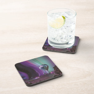 Jupiter Travel by Hot Air Balloon Bighty Auroras Beverage Coaster