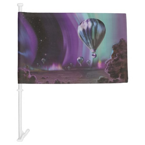 Jupiter Travel by Hot Air Balloon Bighty Auroras Car Flag