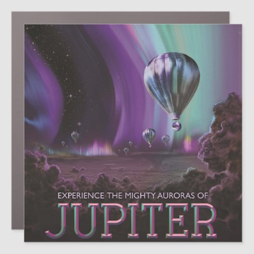 Jupiter Travel by Hot Air Balloon Bighty Auroras Car Magnet