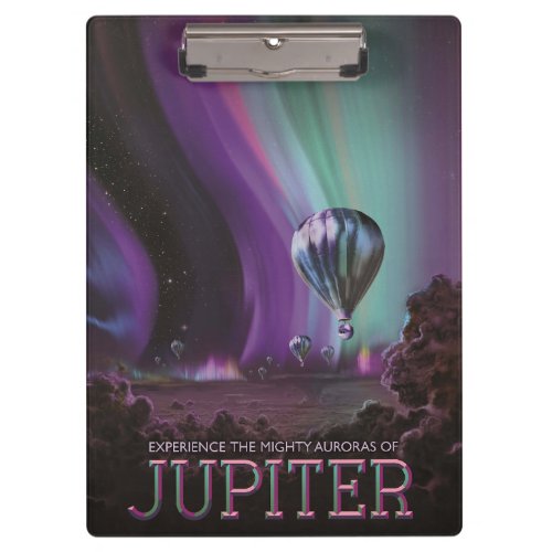Jupiter Travel by Hot Air Balloon Bighty Auroras Clipboard