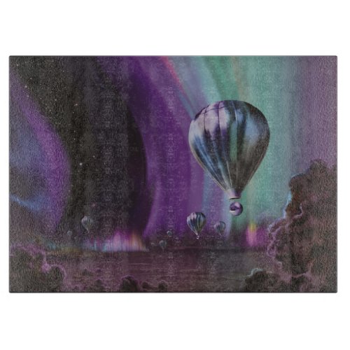 Jupiter Travel by Hot Air Balloon Bighty Auroras Cutting Board