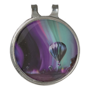 Jupiter Travel by Hot Air Balloon Bighty Auroras Golf Hat Clip
