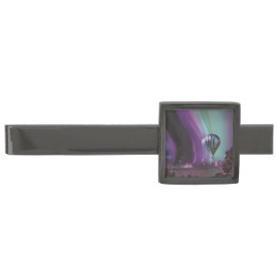 Jupiter Travel by Hot Air Balloon Bighty Auroras Gunmetal Finish Tie Bar