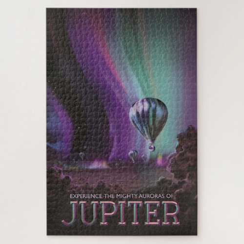 Jupiter Travel by Hot Air Balloon Bighty Auroras Jigsaw Puzzle